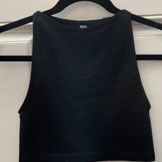 Black Seamless Cropped Top