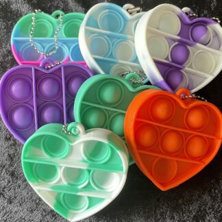 Heart Pop It Keychains