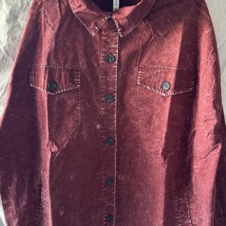 Dark Rust Cotton Woven Vintage Washed Shacket