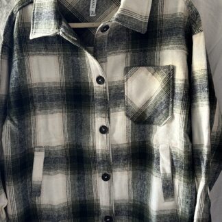Olive Plaid Shacket
