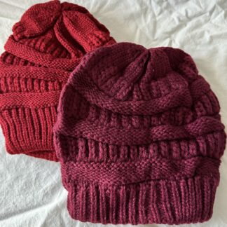 Beanie With Ponytail Hole