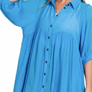 Deep Blue Tiered Hi Low Tunic