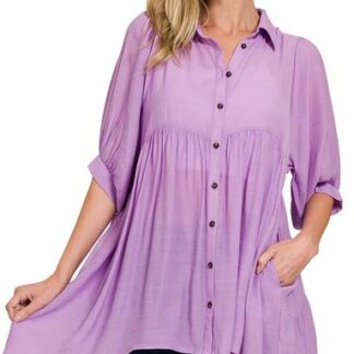 Lavender Tiered Hi Low Tunic