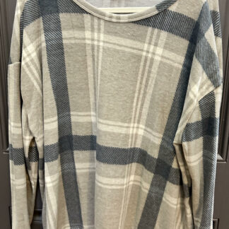 Tape Plaid Roundneck Top