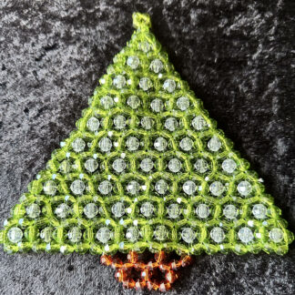 Beaded Christmas Tree Trivet