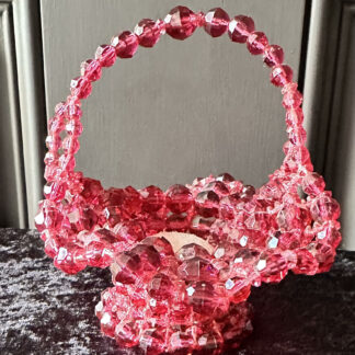 Beaded Red Basket