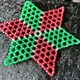 Beaded Christmas Star Trivet